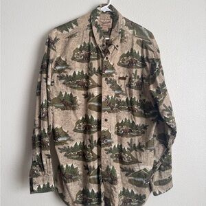 Woolrich bear Nature Print Shirt men’s size large